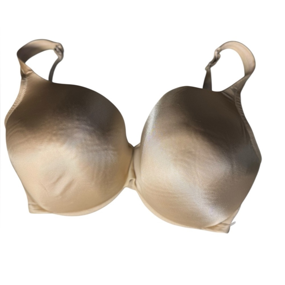 Cacique Bra 38H Lightly Lined Full Coverage Nude Cafe Boning Underwire Satin
